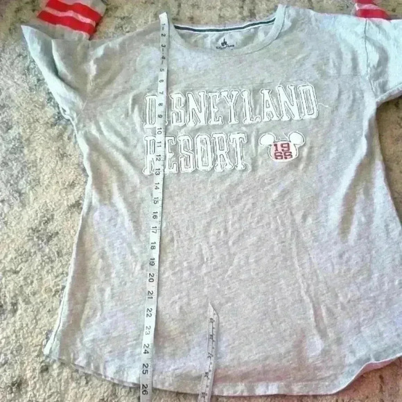 Disneyland Resort Women's Gray Distressed Cotton Baseball Tee L - Picture 13 of 14